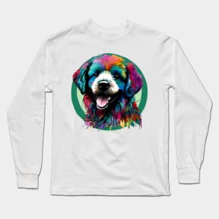 Colourful Bichon Frise Long Sleeve T-Shirt